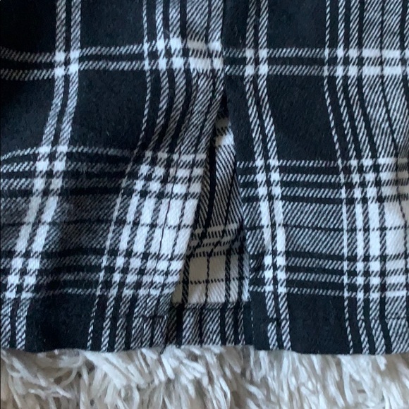 black and white plaid tight mini skirt - Picture 2 of 5